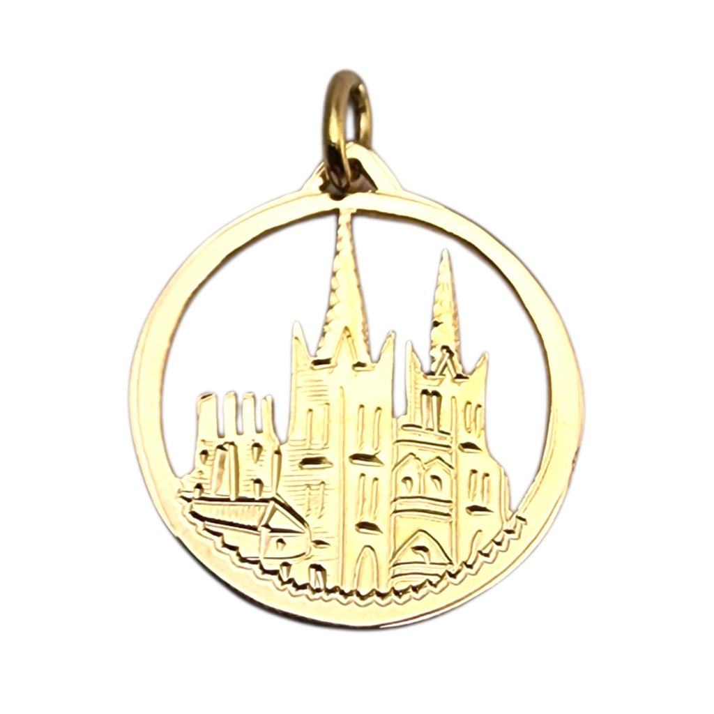 18 Karat Yellow Gold Burgos Cathedral Spain Charm #23591